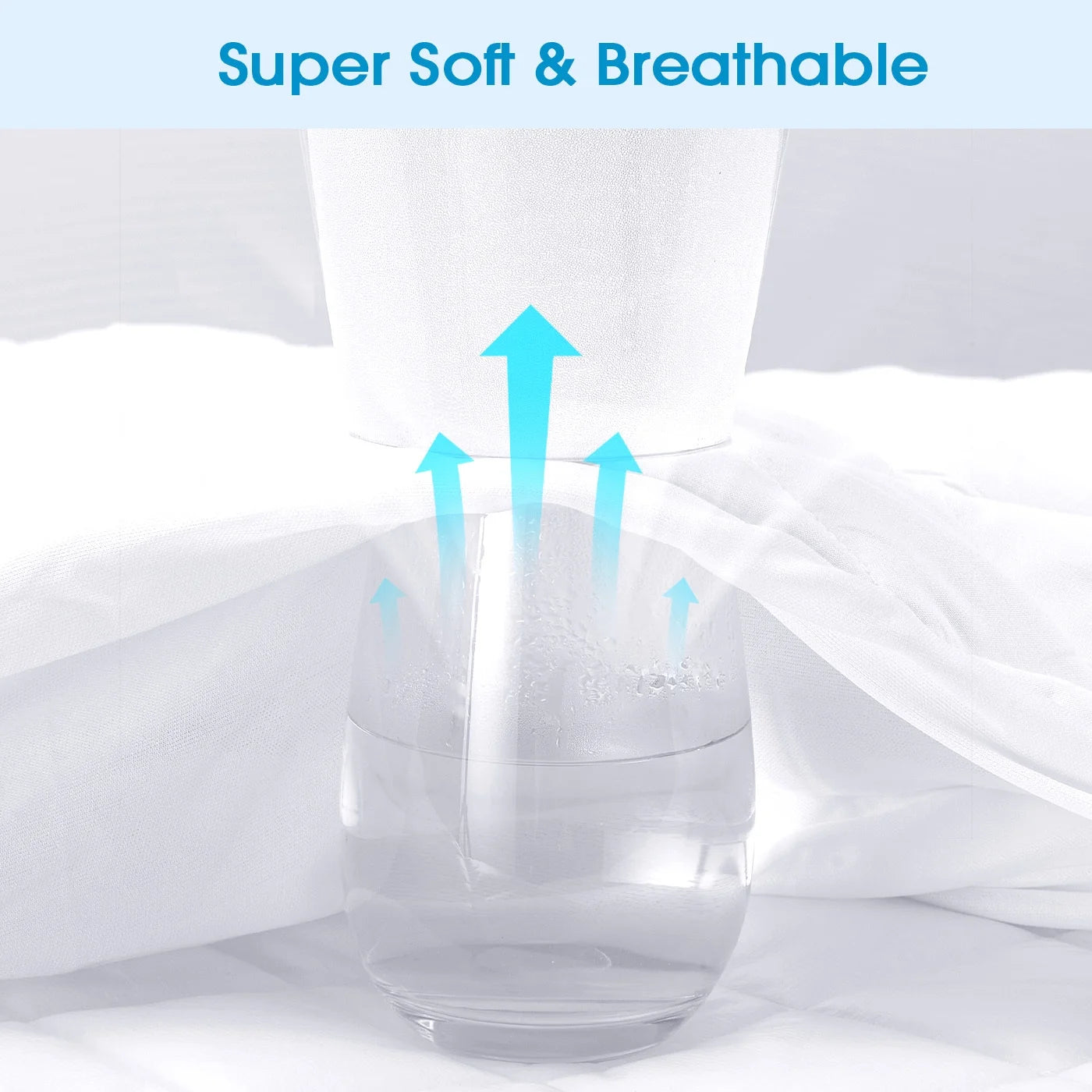 Full XL Mattress Protector Waterproof, Quilted Fitted Waterproof Mattress Pad with 8-21" Deep Pocket, Breathable Noiseless Fitted Sheet Mattress Cover, White