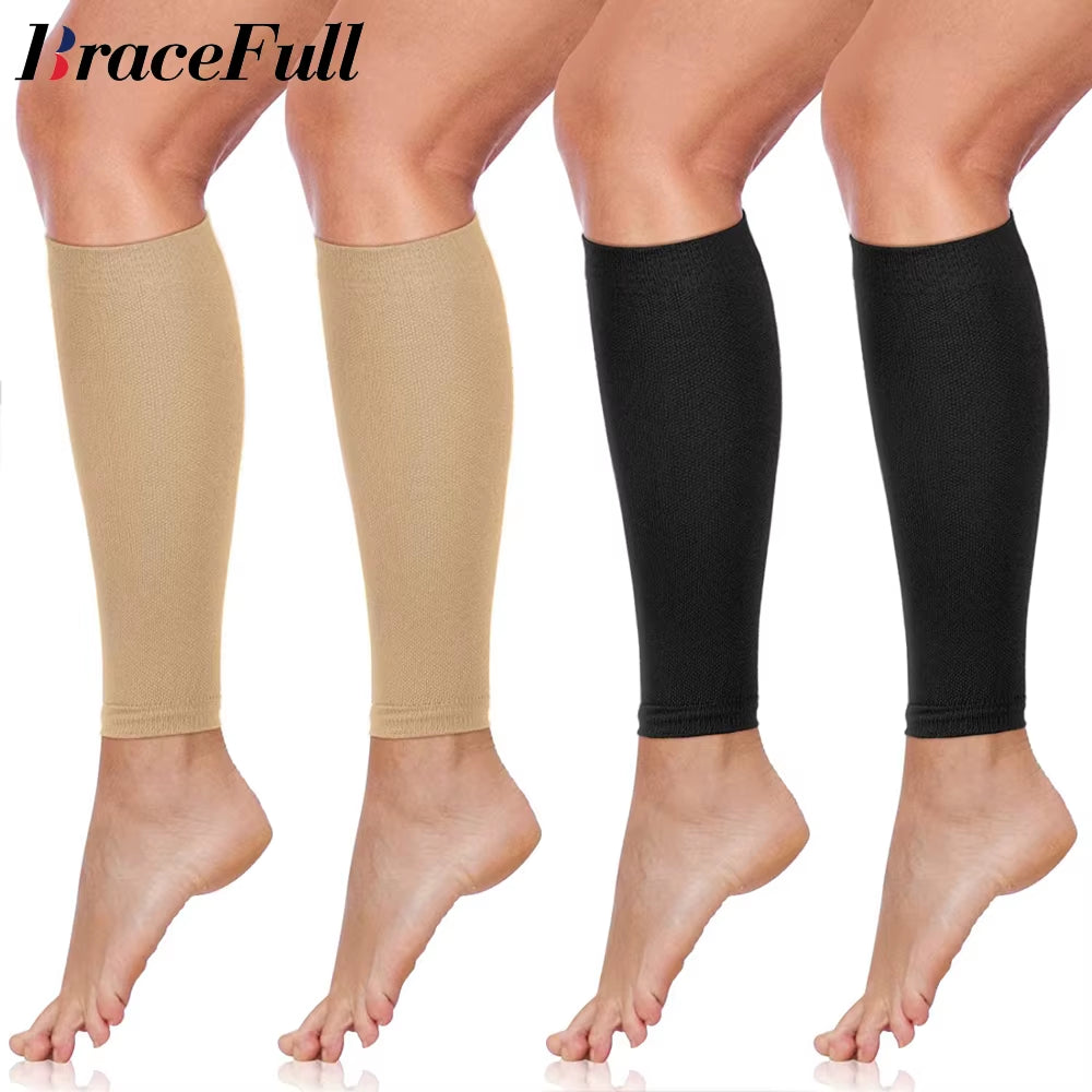 Medical Calf Compression Sleeve 30-40Mmhg Men Women Footless Calves Compression Sleeves Varicose Veins