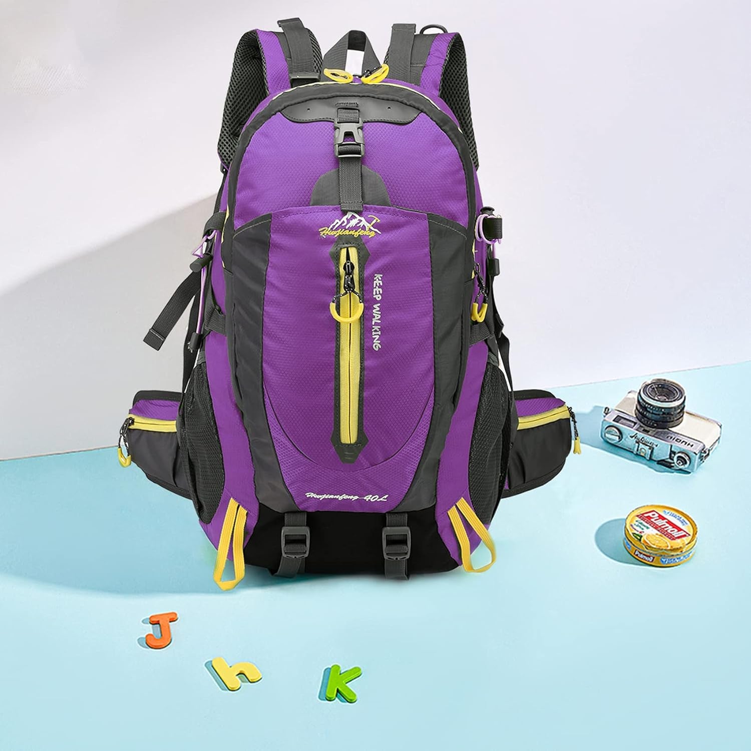 Hiking Backpack, 40L Waterproof Travel Backpack, Lightweight Hiking Backpack for Women Men, Hiking Daypacks for Camping, Travel, Climbing